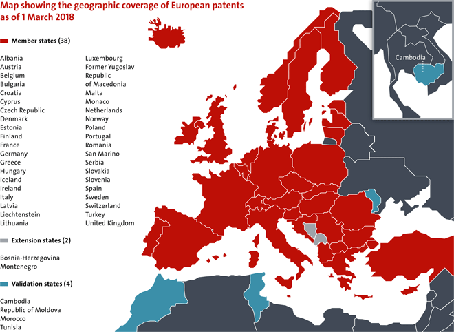 European patent coverage